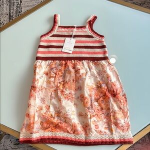 Floral Striped Kids Dress